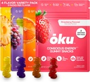 ōku Enerji Chews - Enerji Gummies w / Natural Caffeine from Green Tea | Yerba Mate, Coconut Water for Hydration, 4g Fiber Gummy, Non-GMO | Run, Bisiklet, On-The-Go Snacks, Diversity Pack (8-Pack)