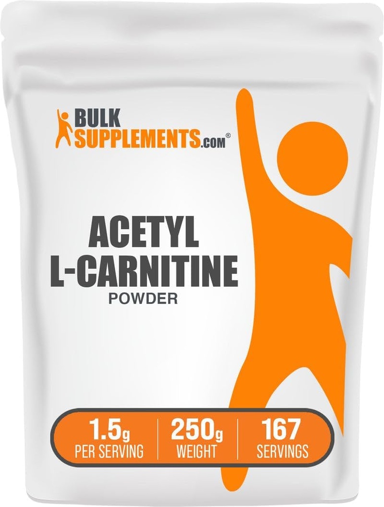 BulkSupplies.com Acetyl L-Καρνιτίνη σκόνη - ως ALCAR HCl, Carnitine συμπλήρωμα - Χωρίς γλουτένη, 1,5g ανά Σερβίρισμα, 250g (8,8 oz) (πακέτο του 1)