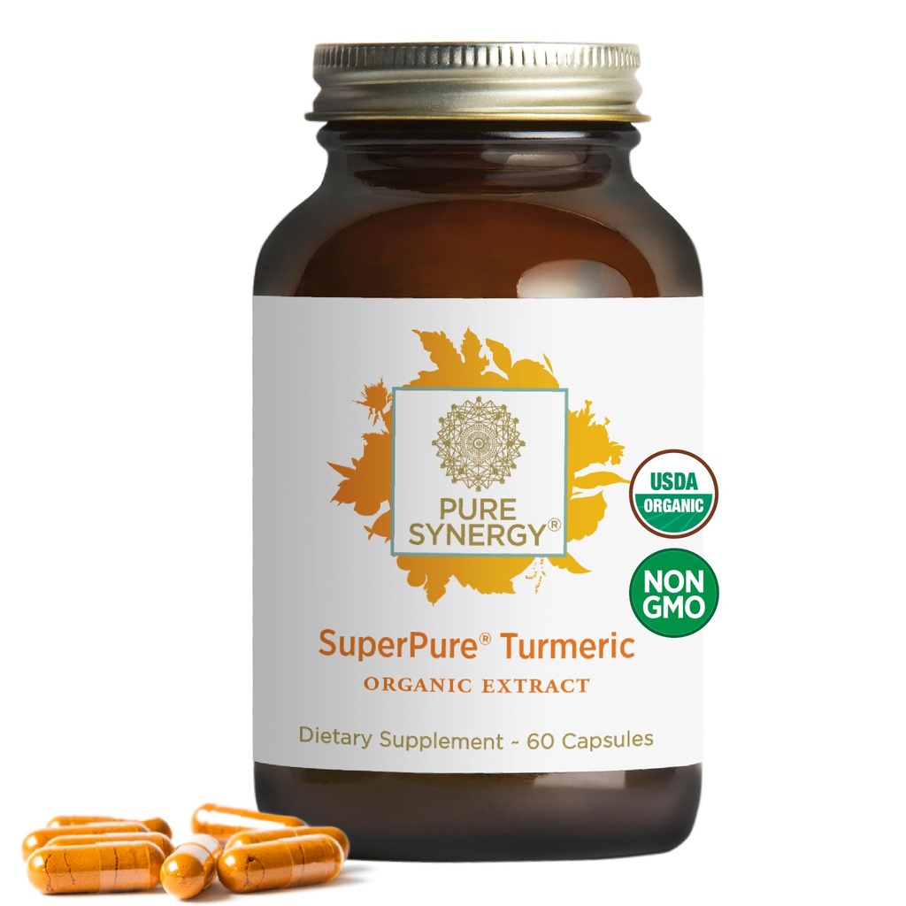 Saf Synergy SuperPure Turmeric Extract | Organik Curcumin Supplement | 500 mg Turmeric Extract Capsules | Potent Support for Immune and Joint Health (60 Capsules)