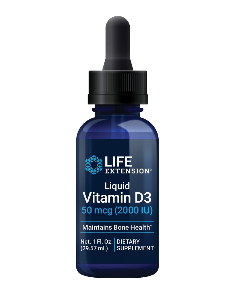 Hayat Sıvı Vitamin D3, 50 mcg (2000 IU), Immune System Support, Bone Health, Whole-Body Health, unflavored, Gluten-Free, Non-GMO, 29.57 ml