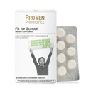 Pro-Ven Fit for School Kids Probiyotik Chewable Tabletler | 12.5 Milyar CFUs with Vitamin C & D for Ages 4-16 | Natural Strawberry Flavor | Vegetarian, Gluten & Lactose Free | 30 Günlük Tabletler