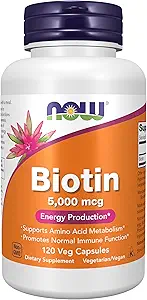 Şimdi Biyotin Enerji Üretimi 5000 mcg- 120 Vcaps