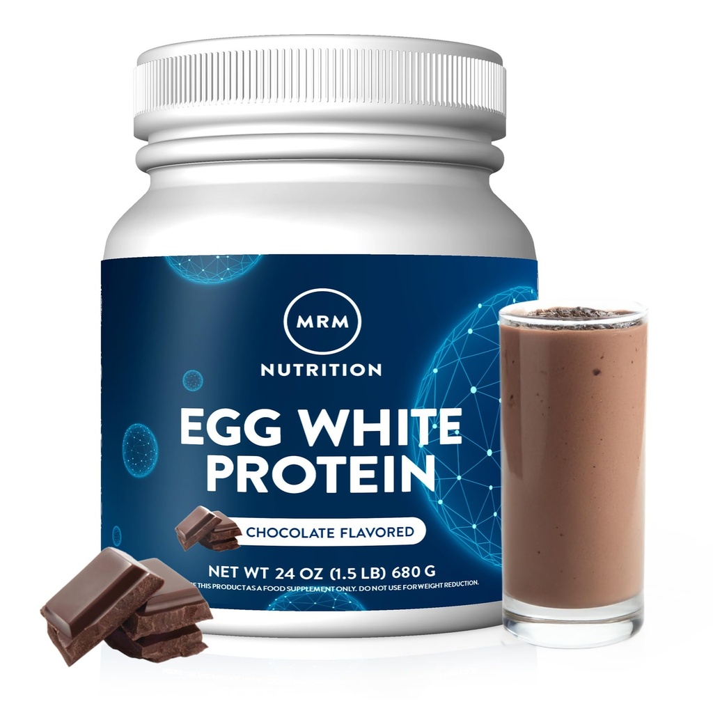 MRM Beslenme Yumurta Beyaz Protein | Chocolate Flavored | 23g Fat-Free protein | Digestive enzimler ile | En Yüksek Biyolojik Değer | Klinik Olarak Test Edildi | 20 Hizmet