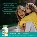 Vegan Life Nutrition - Vitamin D3 Gummies for Kids and Adults (1000 IU) - Gluten-Free, Non-GMO, Supports Bone Health and Immune System - 60 Gummies