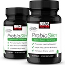 FORCE FACTOR ProbioSlim, 2-πακέτο, συμπλήρωμα προβιοτικών για τις γυναίκες και τους άνδρες με προβιοτικά και εκχύλισμα πράσινου τσαγιού, Μειώστε το αέριο, Bloating, δυσκοιλιότητα, υποστήριξη Digestive υγεία & υγεία κόκκων, 60 κάψουλες