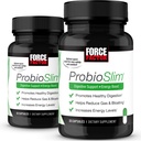 FORCE FACTOR ProbioSlim, 2-Pack, Probiyotikler ve Green Tea Extract ile Kadınlar ve Erkekler için Probiyotik Tamamlama, Gazı azalt, Bloating, Constipation, Support Digestive Health & Gut Health, 60 Capsules