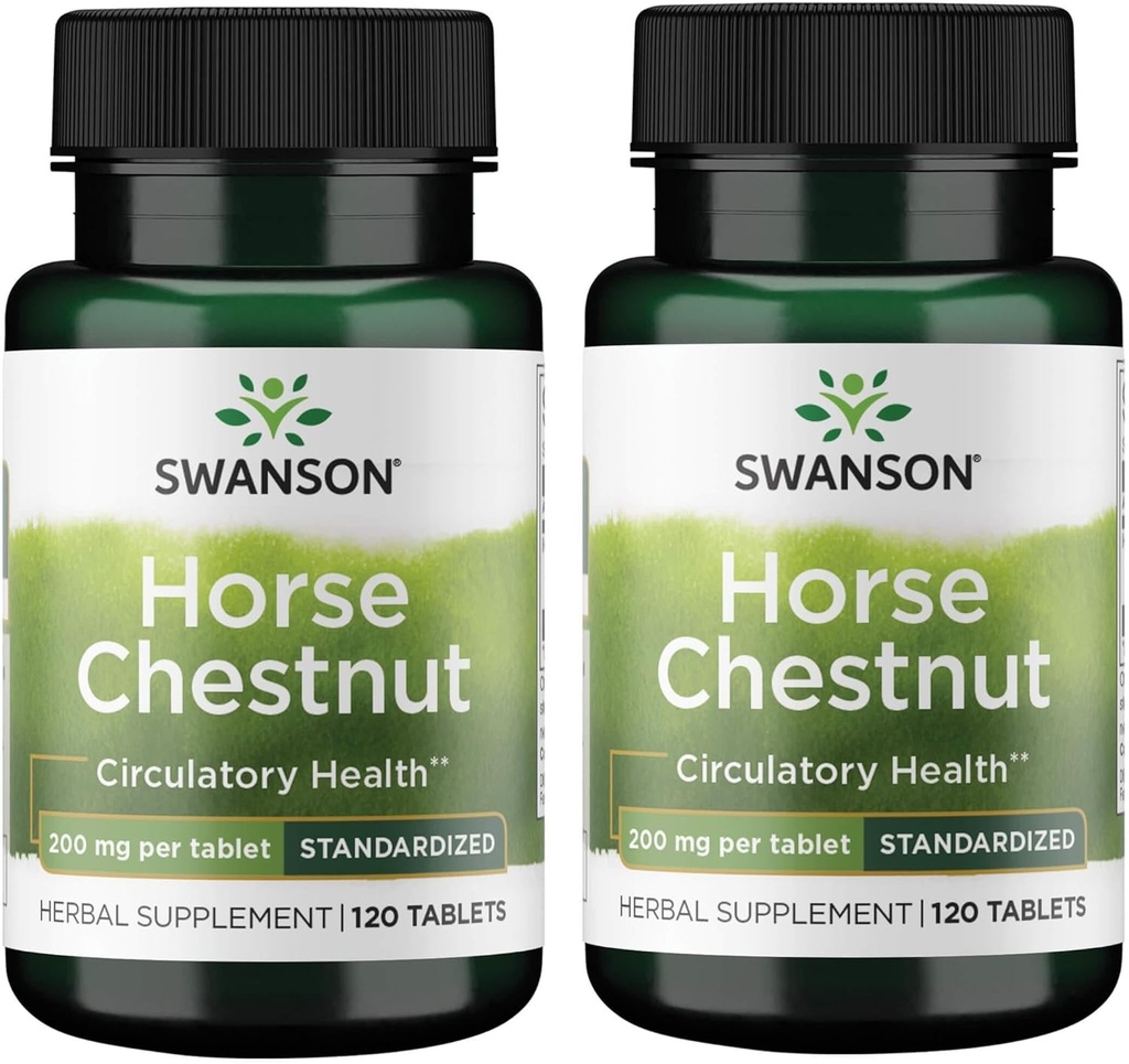 Swanson Horse Chestnut - Zaman 200 mg 120 Tabs (2 Pack)