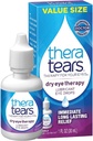 TheraTears Kuru Eye Therapy Lubricant Eye Drops Twin Pack, (2 x 30mL Şişe) + 1.0 Fl Oz Şişe