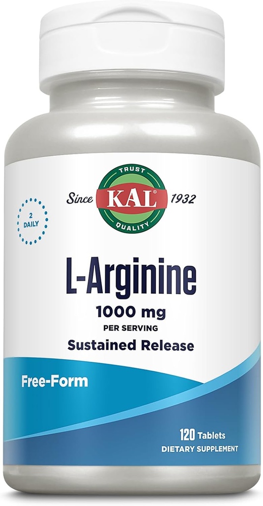 KAL 1000 Mg L- αργινίνη δισκία, 120 μέτρα