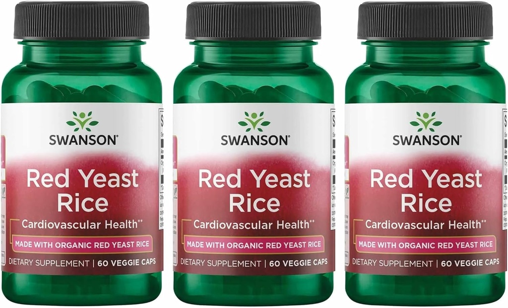 Swanson Organik Geleneksel Red Yeast Rice 600 Milligrams 60 Veg Capsules (3 Pack) ile yaptı.