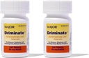 MAJOR Drminate - Dimenhydrinate 50 mg Hareket Hastalığı Tabletleri - Anti-Nausea Tıp - 100 Tablet (2 Pack)