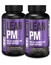 Jacked Factory Lean PM Night Time Fat Burner, Sleep Aid Suppressant για άνδρες και γυναίκες - 180 διεγερτικό-ελεύθερο Veggie Βάρος Απώλεια Διατροφή χάπια