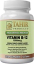 Tahir Halal Vitamin B12 1000mcg: Ενισχύει την ενέργεια, το μεταβολισμό και την υγεία του νευρικού συστήματος. Vegan & χορτοφαγικά, χωρίς γαλακτοκομικά, 120 μασώμενα δισκία. Κατασκευασμένο στις ΗΠΑ - Certified Halal.