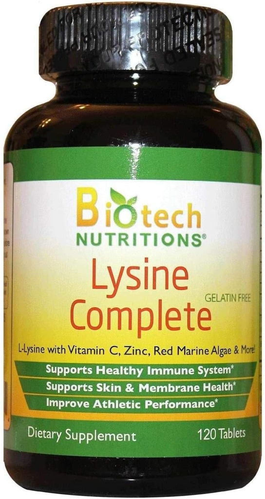 Lysine πλήρες συμπλήρωμα διατροφής, 120 κόμης