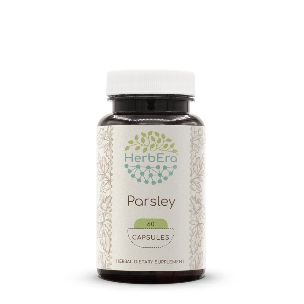 HerbEra Passley 60 κάψουλες, 500 mg, παρασκευασμένες με μαϊντανό (Petroselinum crispum) Αποξηραμένο φύλλο (60 κάψουλες)