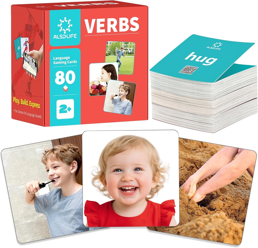 80 Verb Cards with Action Videos