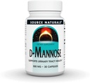 Source Naturals D-Mannose, Potent Urinary Tract & Bladder Health Support*, 500 mg - 30 Capsules