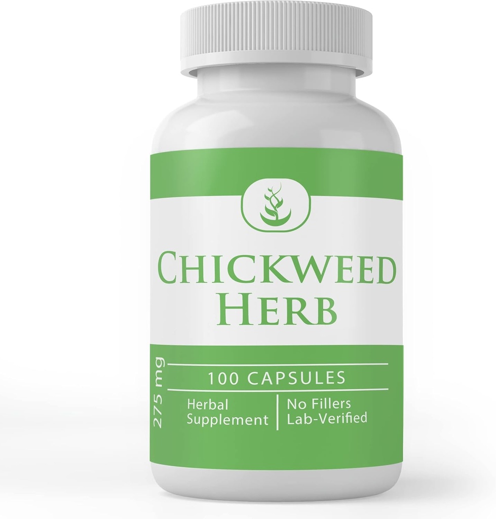 PURE ORIGINAL INGREDIENTS Chickweed Herb, (100 Capsules), Her zaman Pure, Nomixs Or Fillers, Lab