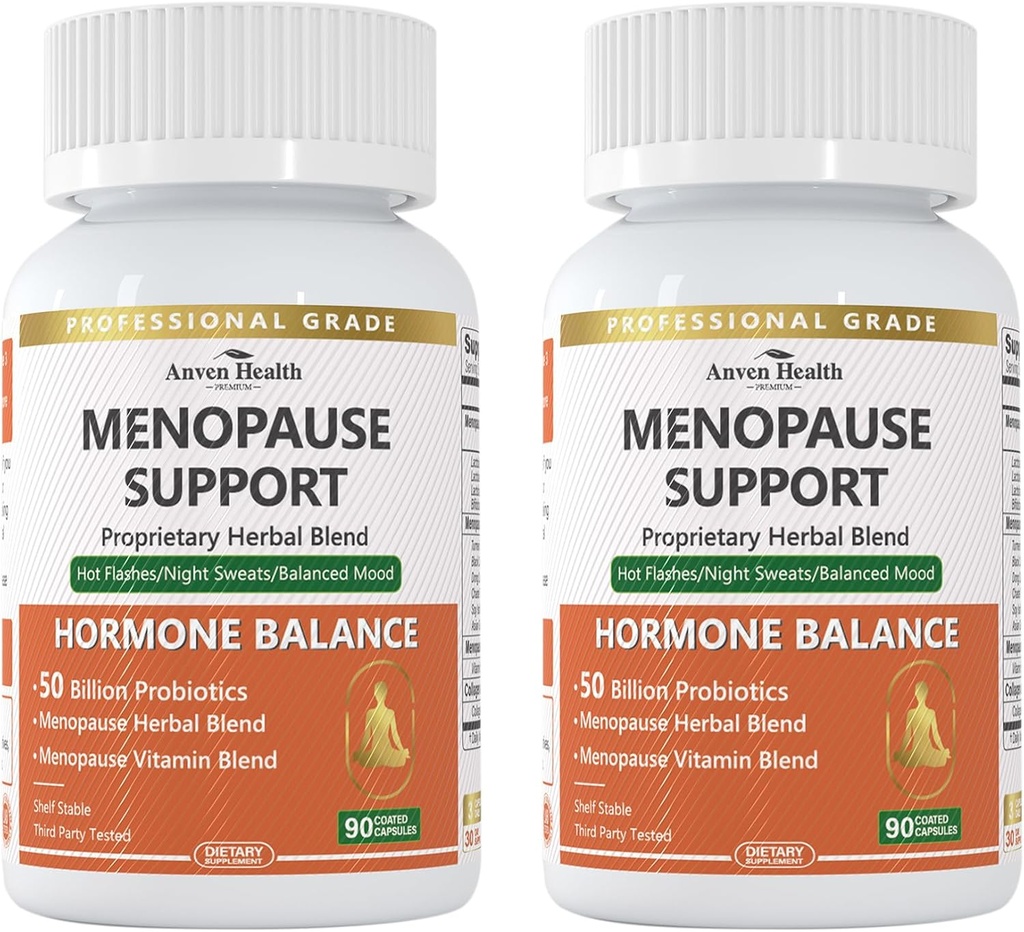 Women Menopause Probiyotiks Relief,Vitamin D3 & B6, Supports Hot Flashes, Gece Ters, Bloating & Gut Health with Black Cohosh, Collagen | 180 Veggie Caps