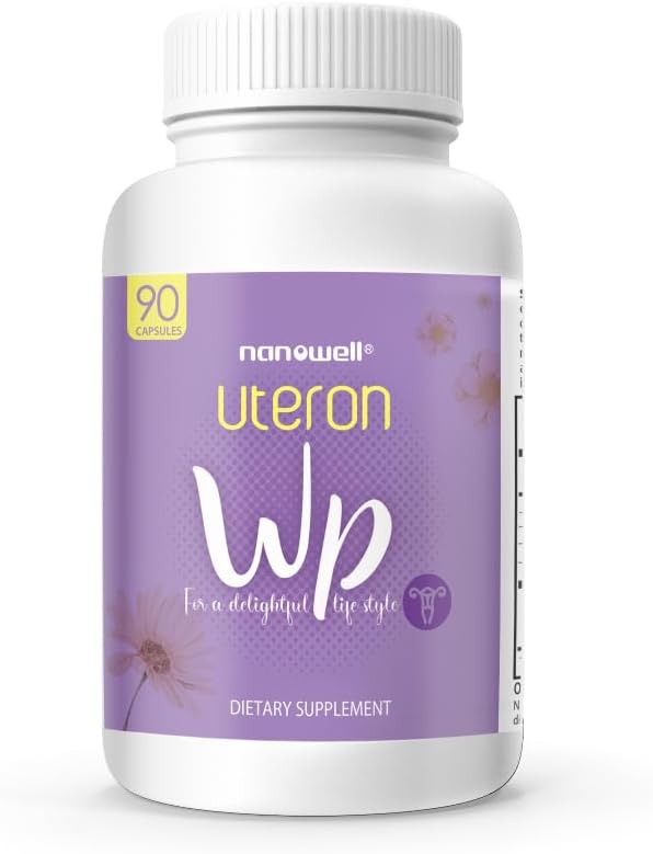 NANOWELL Uteron WP 90 Κάψουλες x 1 Φιάλη - συμπλήρωμα βοτάνων για την υγεία των γυναικών (90 κόμης)
