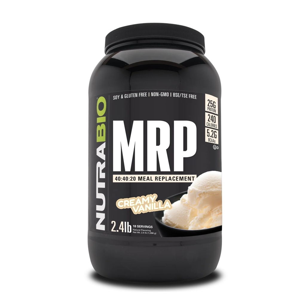 NutraBio MRP – Πλήρης αντιμετώπισή της σε σκόνη πρωτεΐνης γεύματος - Ανακινήστε- 2.5 Λίρες - κρεμώδη βανίλια