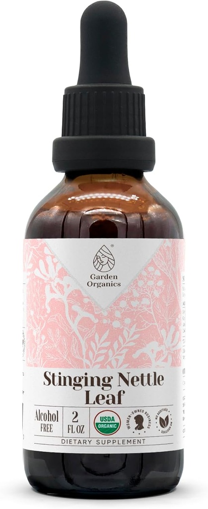 Nettle Leaf USDA Organik Alkol Ücretsiz Ekstraksiyon | Diyetsel Tamam, Yüksek Yeterlilik Tincture | Doğal Onaylı Organik Sting Nettle (Urtica Dioica)