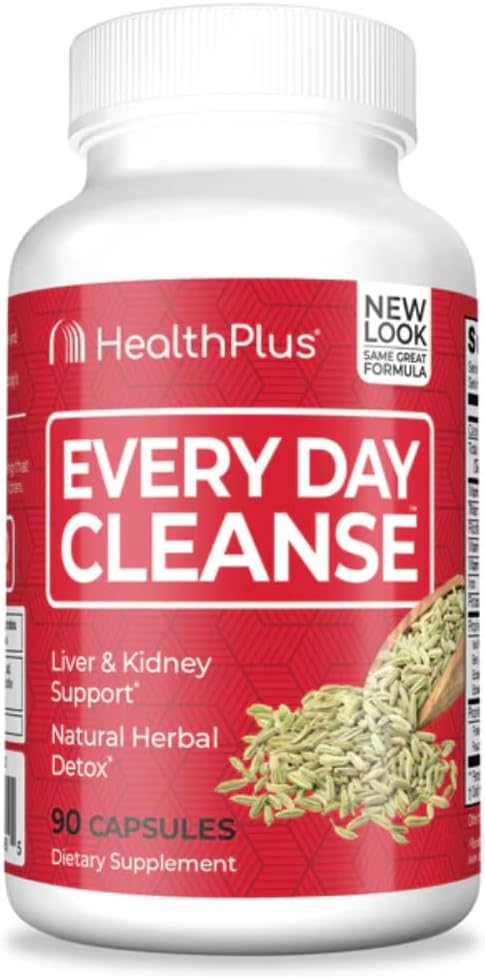 Health Plus Every Day Cleanse Health Supplement, 90 Capsules, 30 Hizmet