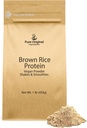 PURE ORIGINAL INGREDIENTS Brown Rice Vegan Protein Toz (1 lb) Sprod Brown Rice, Gluten Free, Shakes & Smoothies