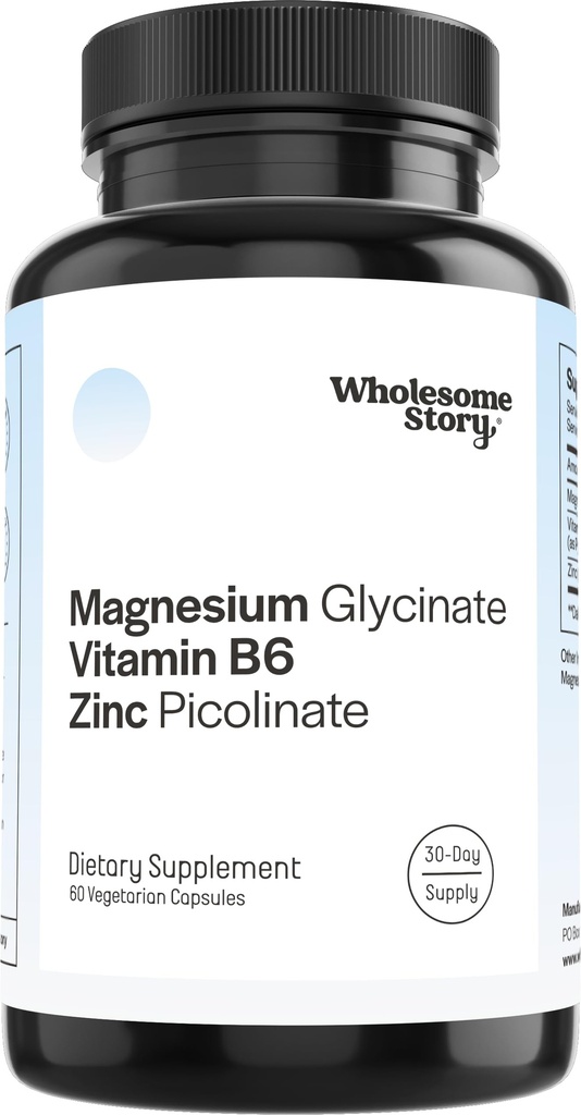 Çinko Picolinate, Magnezyum Glycinate Supplements with P5P Vitamin B6 | Magnezyum ve çinko Vitamin | Reproductive & Ferttitude Health, Hormon Balance, Immune System Support | 30 Day Supply