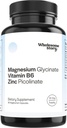 Çinko Picolinate, Magnezyum Glycinate Supplements with P5P Vitamin B6 | Magnezyum ve çinko Vitamin | Reproductive & Ferttitude Health, Hormon Balance, Immune System Support | 30 Day Supply