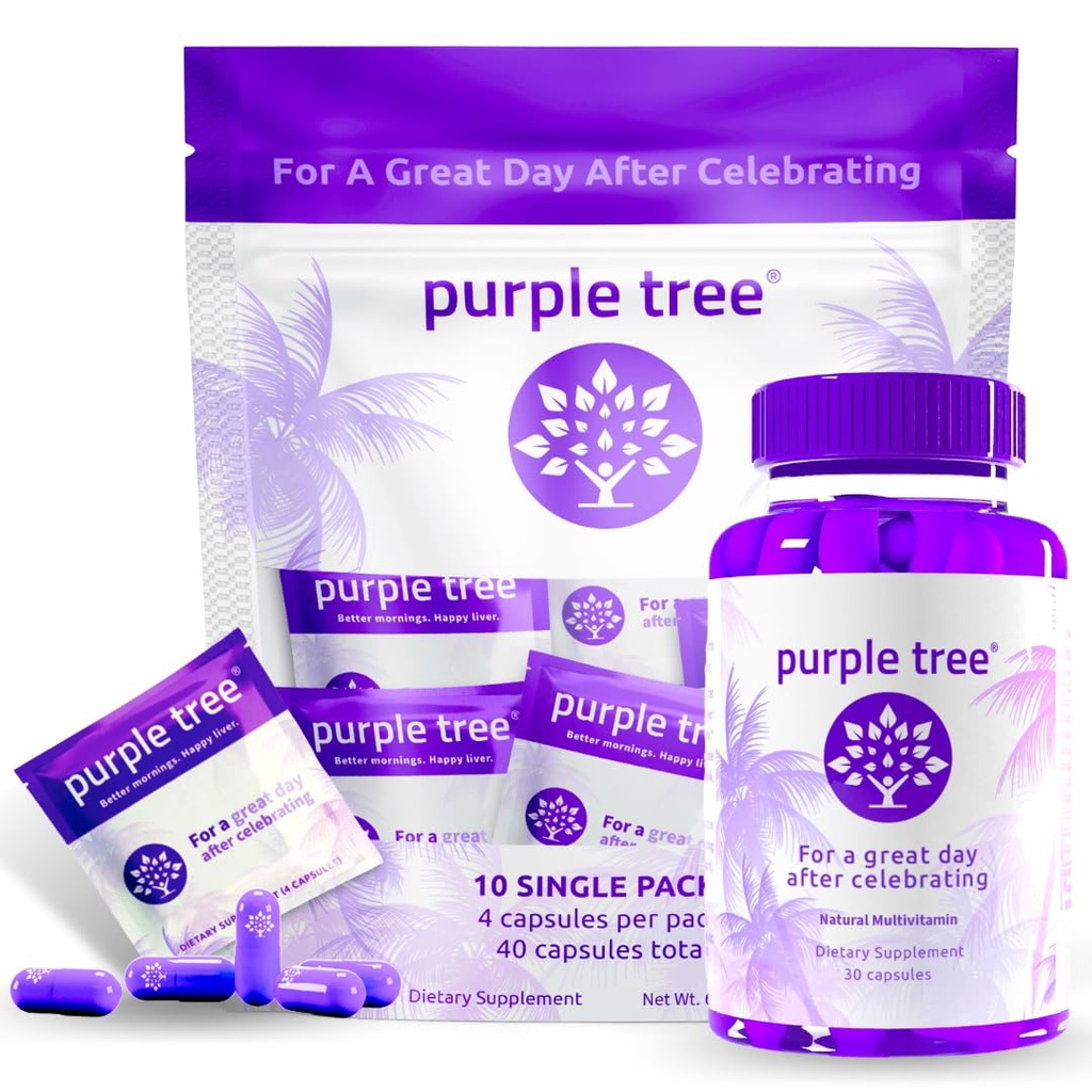 mor ağacı Post-Celebration Wellness Şişe + Packet Kit Combo, Liver Support, Hızlı Hydration, Body Replenisher | Dihidrmyricetin DHM, Milk Thistle, Electrolytes, Vitamin B, Willow Bark, Quercetin