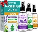 Venture Pal 3-Pack Topical Magnezyum Oil Spray Ayaklar için set - Rahatlama için ideal Hediye, Better Sleep, Muscle Relief for Legs & Commons, Health Hair & Skin. Hızlı Aborpsiyon, Non-Grko