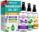 Venture Pal 3-Pack Topical Magnezyum Oil Spray Ayaklar için set - Rahatlama için ideal Hediye, Better Sleep, Muscle Relief for Legs & Commons, Health Hair & Skin. Hızlı Aborpsiyon, Non-Grko