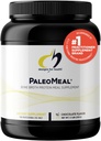 Designs for Health Pure PaleoMeal - Broth Protein Powder με 17g πρωτεΐνη, Αντικατάσταση γεύματος Ανακινήστε συμπλήρωμα διατροφής με Ενεργό Φολικό + Χηλικά Ορυκτά, Σοκολάτα (15 Σερβίρει / 510g)