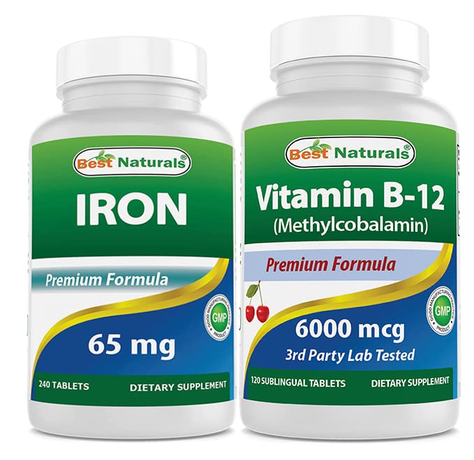 Iron 65 mg & Vitamin B12 6000 mcg