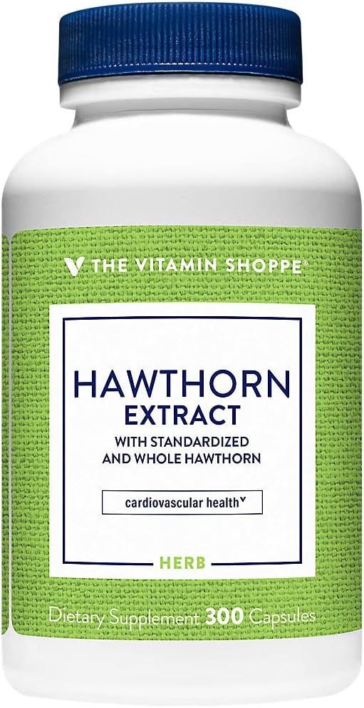 Dükkan Vitamini Hawthorn, Standardized ve Whole Hawthorn ile, Cardiovascular Sağlığı Destekleyen Güçlü Antioksit, Destekler Hücre Sağlığı (300 Capsules)