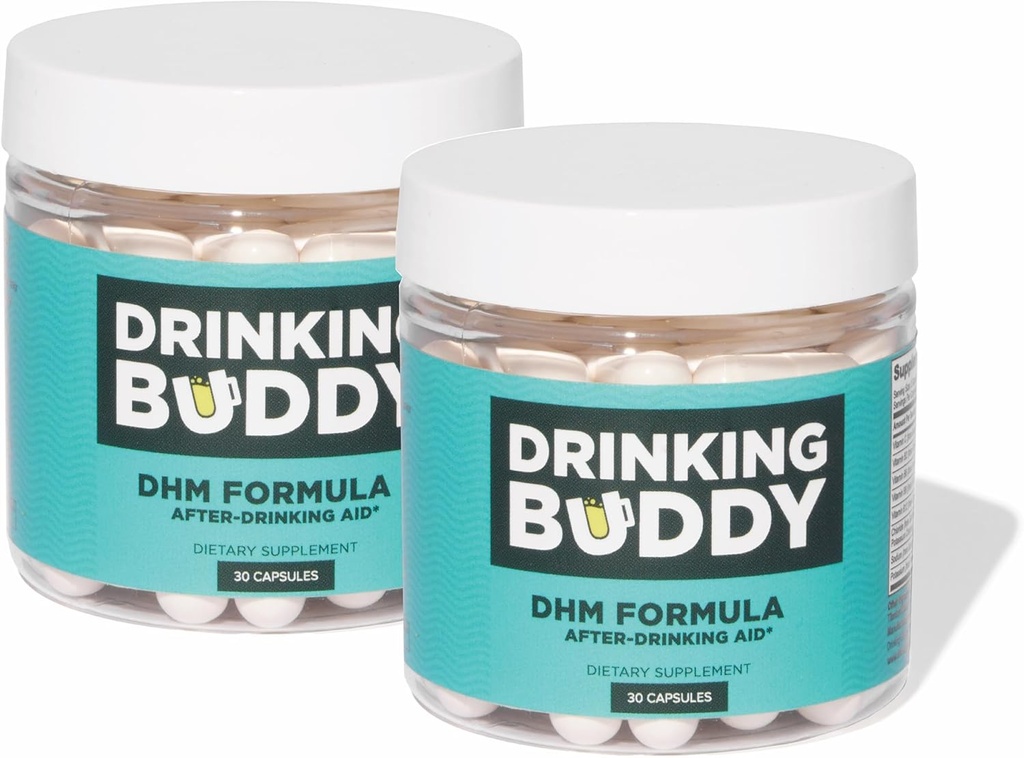 Buddy (2pack, DHM ile Doktor, Prickly Pear, L-Cystine ve L-Theanine, Milk Thistle, B-Vitamins, Ginger