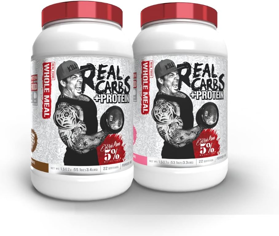% 5 Beslenme Real Carbs + Protein (2 Pack Sche) | Clean Mass Liger Protein Toz | Gerçek Gıda Karbohidrat Pre Workout /Post-Workout Recovery Meal (Chocolate + Doğum Kek)
