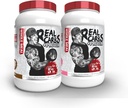 % 5 Beslenme Real Carbs + Protein (2 Pack Sche) | Clean Mass Liger Protein Toz | Gerçek Gıda Karbohidrat Pre Workout /Post-Workout Recovery Meal (Chocolate + Doğum Kek)