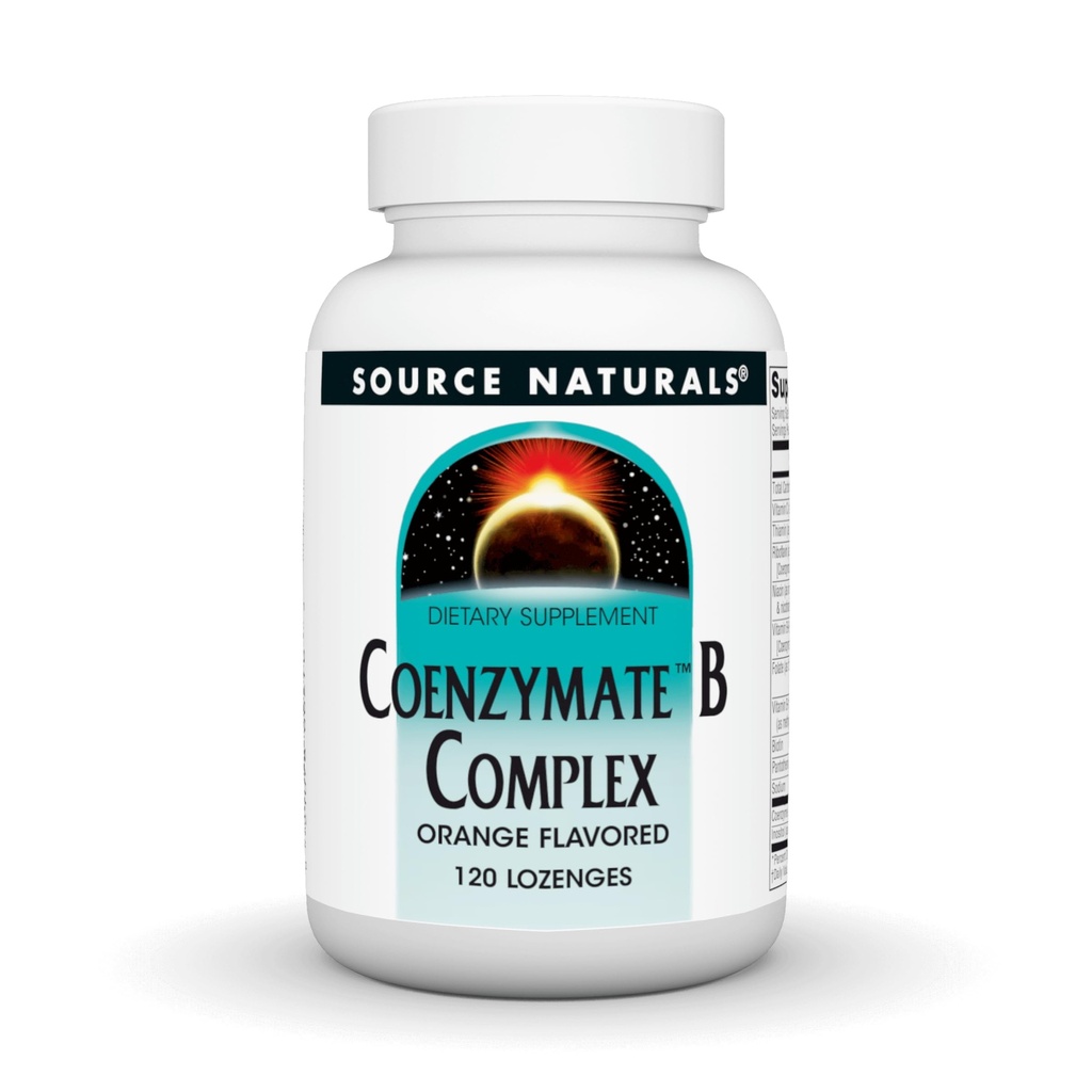 Source Naturals Coenzymate B Complex - Πορτοκαλί Γεύση που Λιώνει στο Στόμα - Β Βιταμίνες - 120 Lozenges