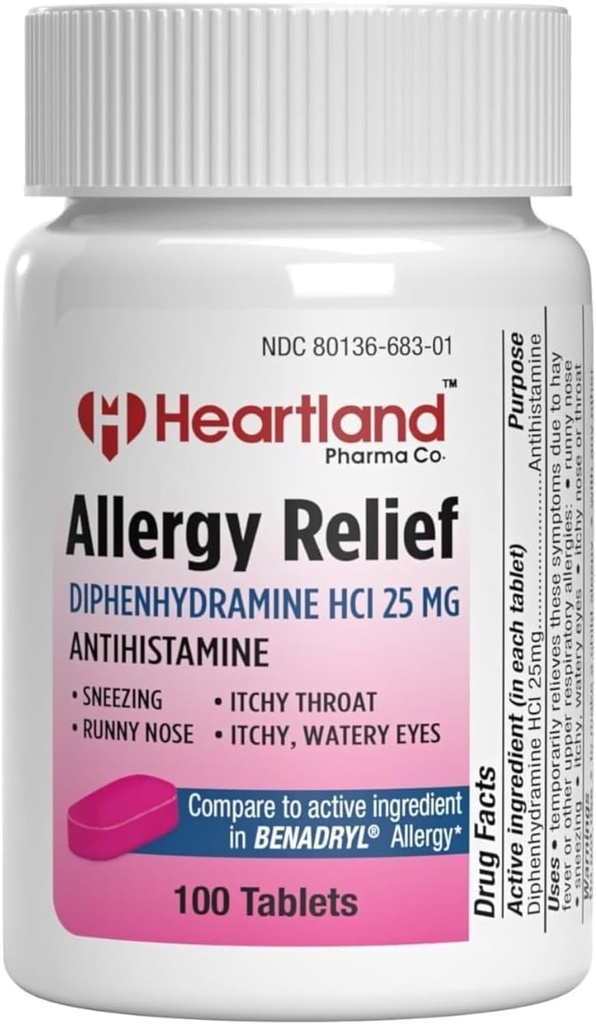 Diphenhydramine HCI | Diphenhydramine Antihistamin Diphenhydramine 25 mg Tabletler | 100 Kont