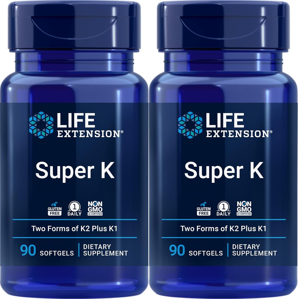 Επέκταση ζωής Super K, 90 Softgels (πακέτο του 2)