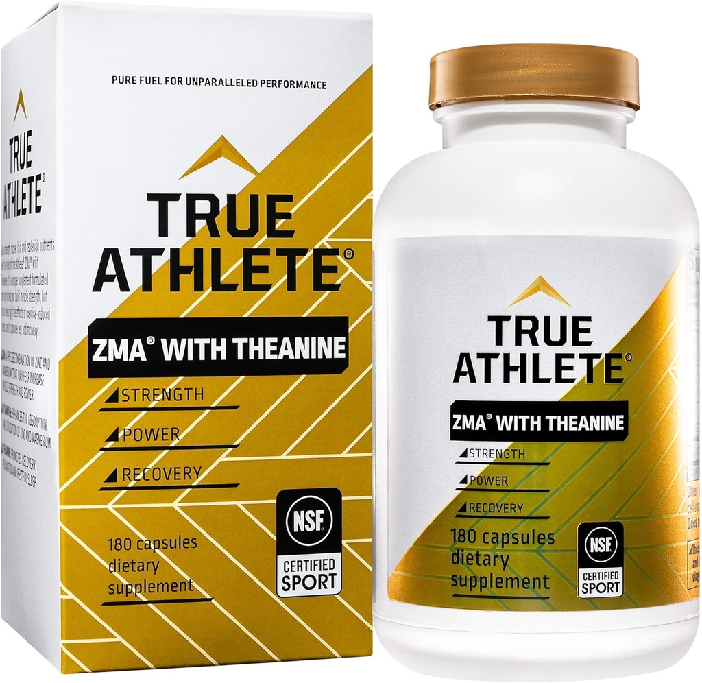 Theanine ile True Athlete ZMA, Better Immune Function ve Muscle Repair için tasarlanmıştır ve Enerji Metabolism ve Daha İyi Uyku Kurtarmasını Destekleyebilir. (180 Capsules)