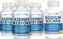 3 Pack Natural Kidney Cleanse to Support Kidney Function and Detox, 60 Capsules + Sodium Bicarbonate 650mg Capsules Delayed Release for Supporting Normal Kidney Function & Kidney Health Supplement