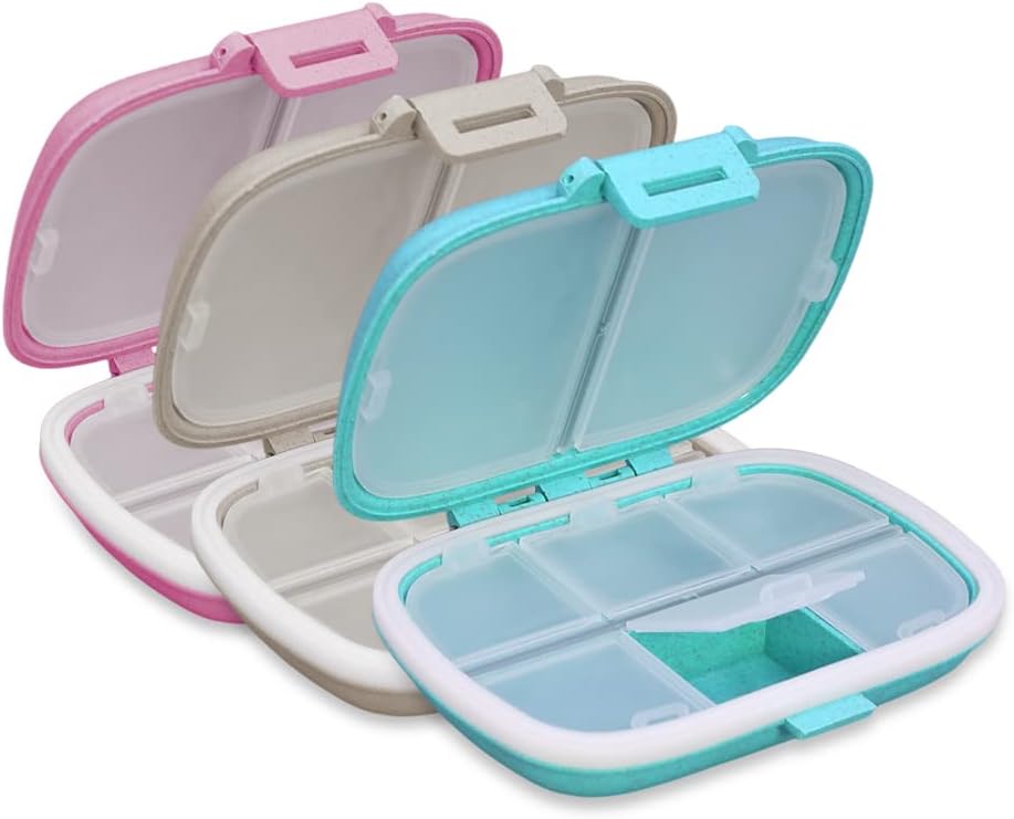 8 Διαμέρισμα Weekly Travel Pill Organizer Box, 10 Διαμερίσματα, 7 Day Large Pill Organizer, Medicine Organizer, Pill Case, Pill Container, Hill Holder (3 Χρώματα)