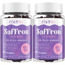 Saffron Gummies 88, 5 mg με Μαγνήσιο, Max Strength Saffron Συμπληρώματα με St. John’s Wort, GABA, Rhodiola, Rosemary & Passion Flower Extracts για Mood, Focus - 120 Services