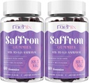 Saffron Gummies 88.5 mg with, Magnezyum Max Strength Saffron Supplements with St. John's Wort, GABA, Rhodiola, Rosemary & Passion Flower Extracts for Mood, Focus - 120 Servisler
