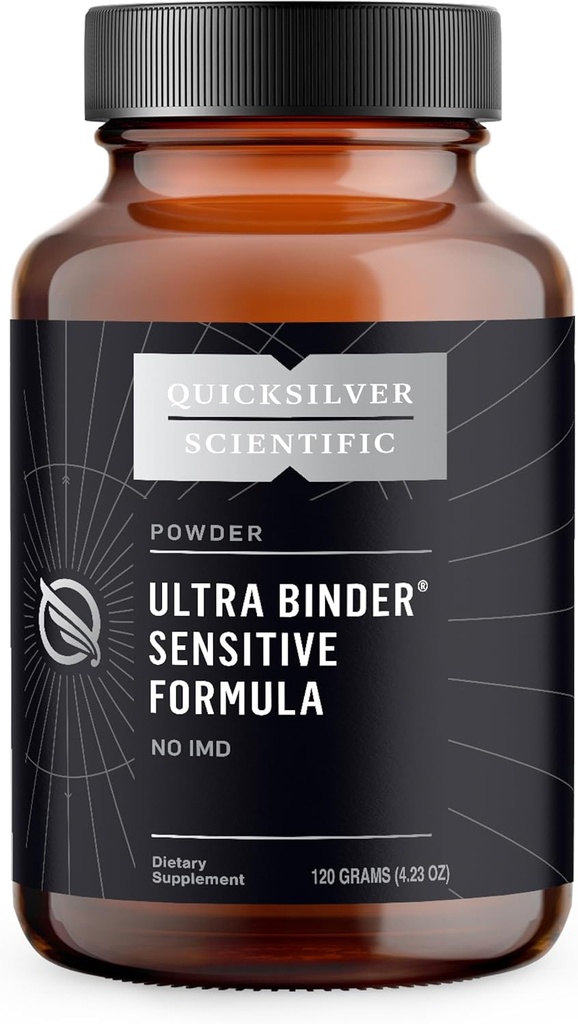 Quicksilver Scientific Ultra Binder Hassas Formula - Aktif Charcoal, Bentonite Clay ile Sağlık Supplement - Temiz Destek Toz (120g)