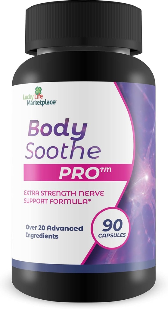Vücut Soothe Pro - Neuropati Nerve Formula Ekstra Güç - Doğal Herbal Nerve Neuropati için Destek, Geliştirilmiş Circulation ve Azoksidatif Stres - Bonus Antioksidan Yardım
