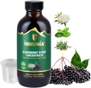 Immunia Elder Syrup Immune System'i güçlendirmeye yardımcı olur. Elderberry Temp with Elderflower, Thyme ve Peppermint. 24 Gün/Bottle. (1-Pack)
